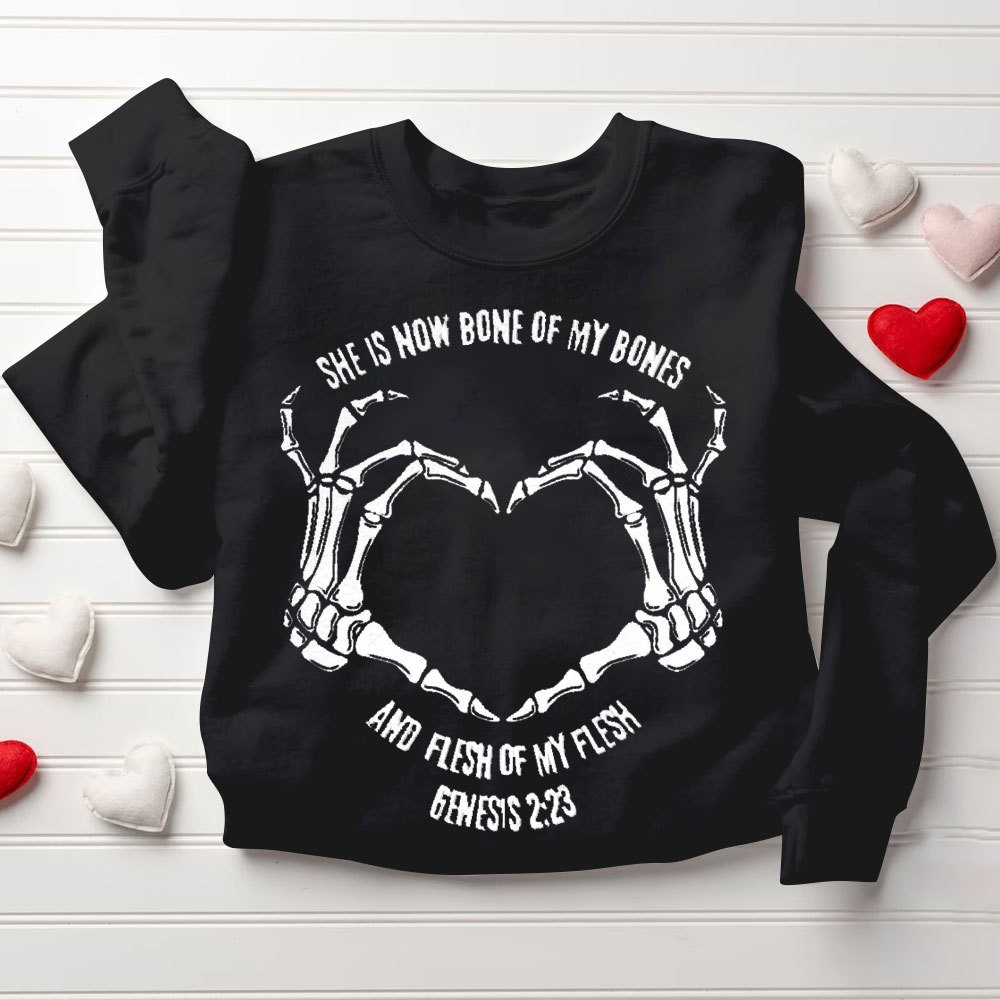 Bone Of Bones And Flesh Of My Flesh Christian Couple Sweatshirt
