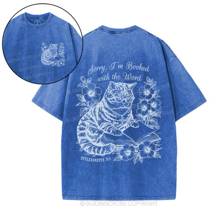 Booked With The Word Christian Washed T-Shirt