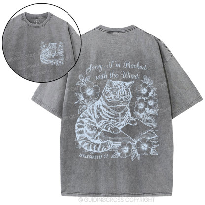 Booked With The Word Christian Washed T-Shirt