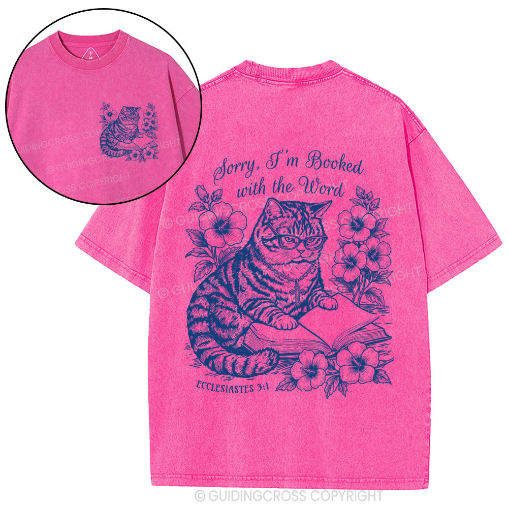 Booked With The Word Christian Washed T-Shirt