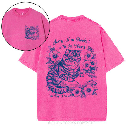 Booked With The Word Christian Washed T-Shirt
