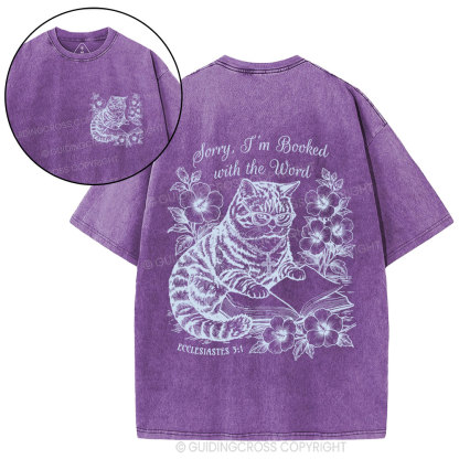 Booked With The Word Christian Washed T-Shirt