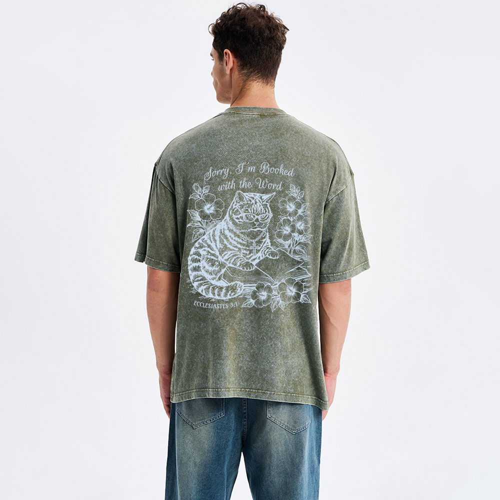 Booked With The Word Christian Washed T-Shirt
