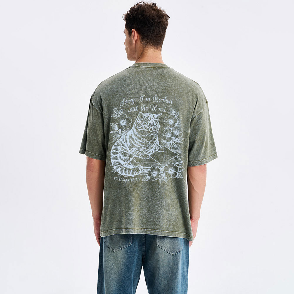 Booked With The Word Christian Washed T-Shirt