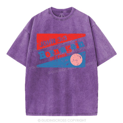 Born'Again Set Free Christian Washed T-Shirt