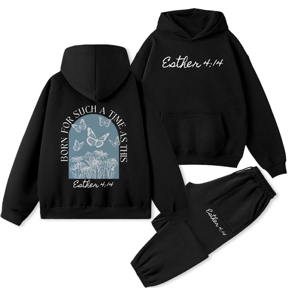 Born For Such A Time As This Christian Premium Fleece Hoodie Set
