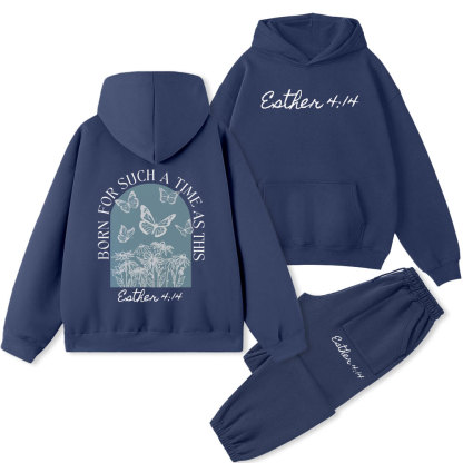 Born For Such A Time As This Christian Premium Fleece Hoodie Set