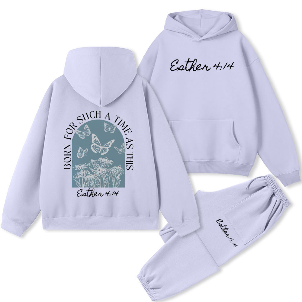 Born For Such A Time As This Christian Premium Fleece Hoodie Set