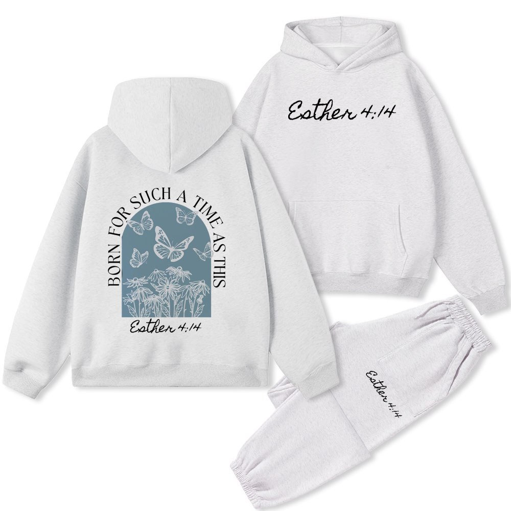 Born For Such A Time As This Christian Premium Fleece Hoodie Set