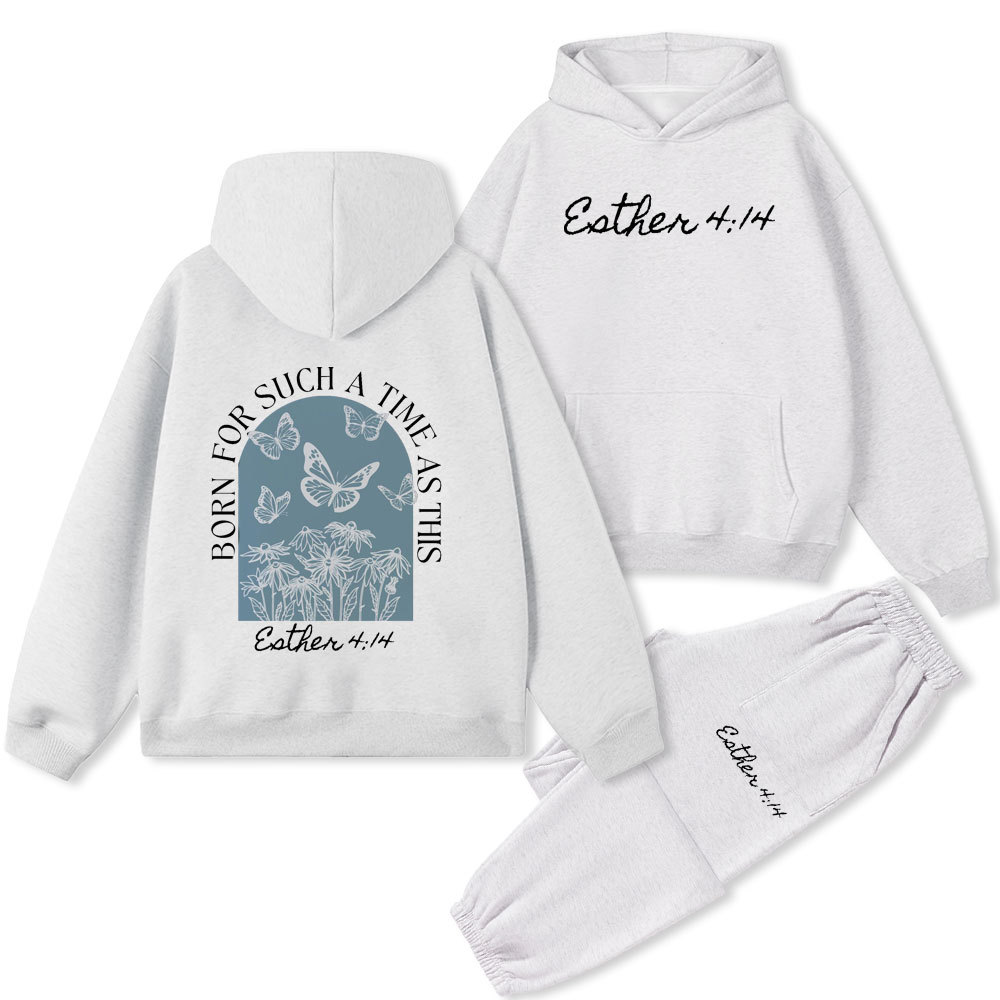 Born For Such A Time As This Christian Premium Fleece Hoodie Set