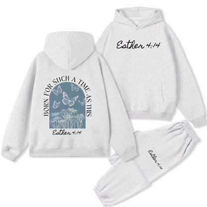 Born For Such A Time As This Christian Premium Fleece Hoodie Set