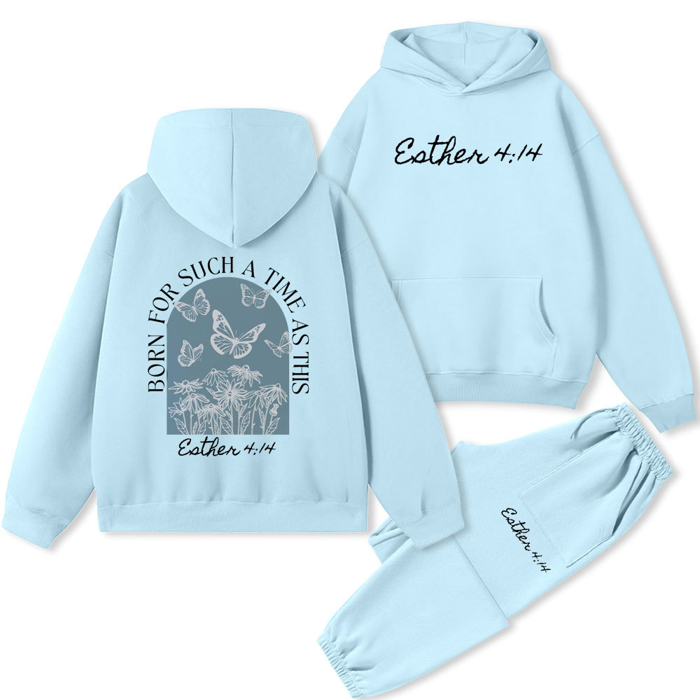 Born For Such A Time As This Christian Premium Fleece Hoodie Set
