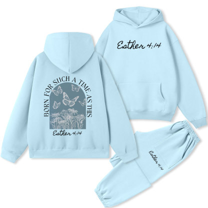 Born For Such A Time As This Christian Premium Fleece Hoodie Set
