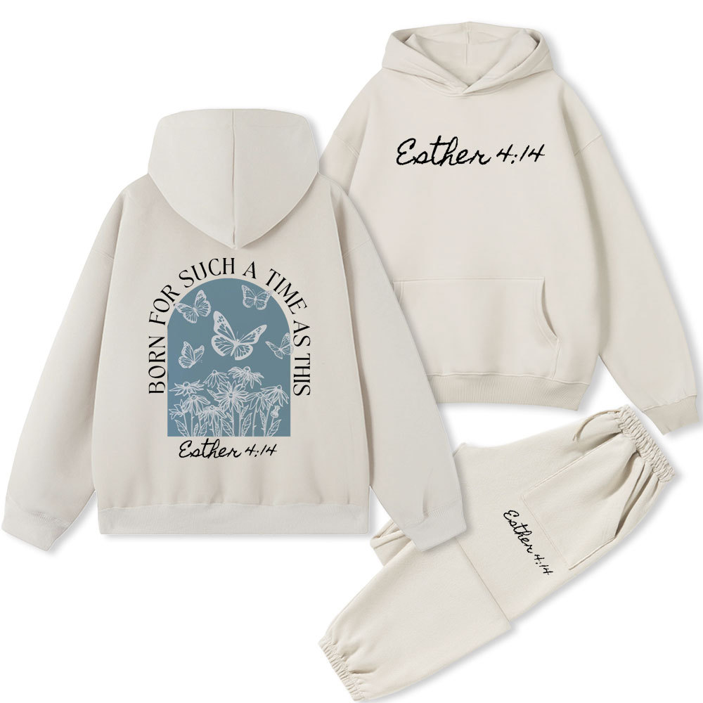 Born For Such A Time As This Christian Premium Fleece Hoodie Set