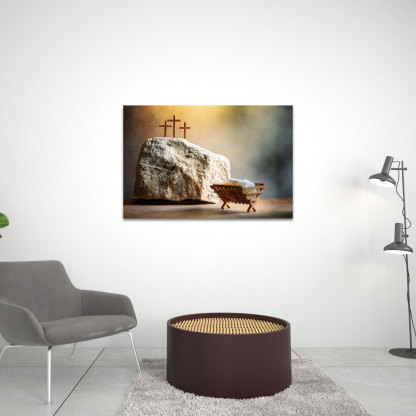 Born To Die Born To Rise Christian Canvas Wall Art