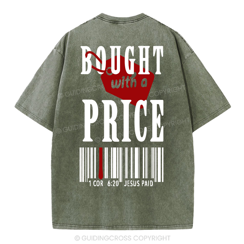Bought With A Price Christian Washed T-Shirt