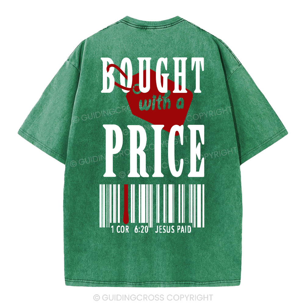 Bought With A Price Christian Washed T-Shirt Sale - GuidingCross