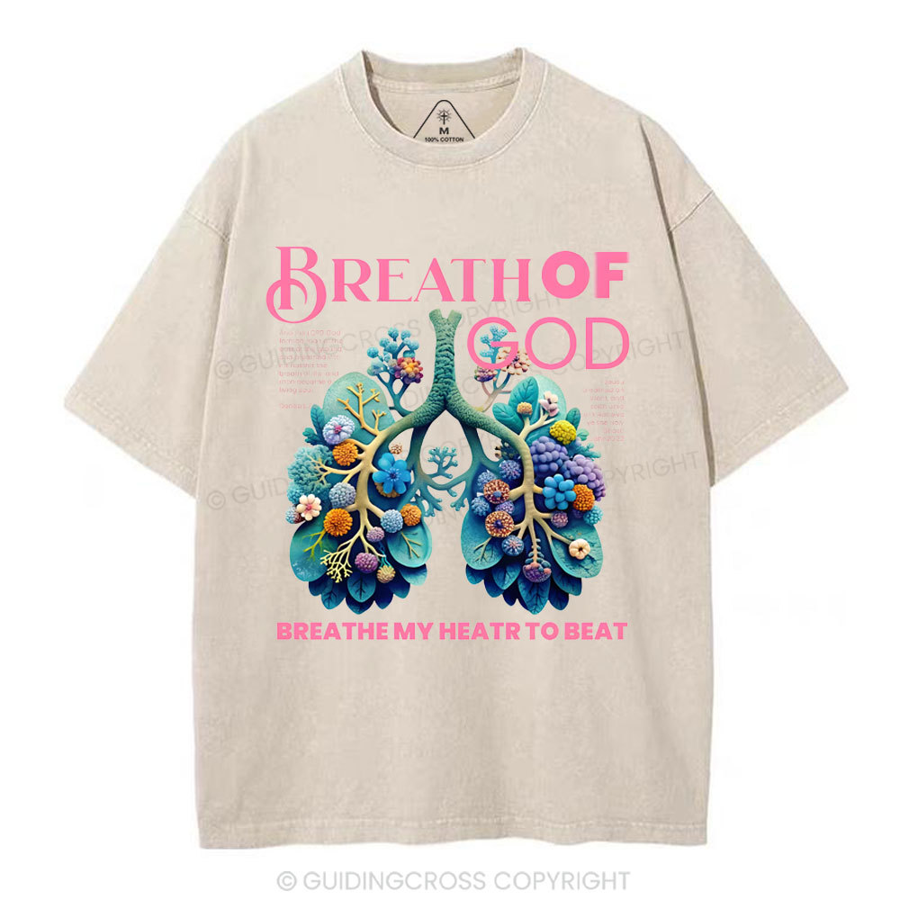Breath Of God Christian Washed T-Shirt