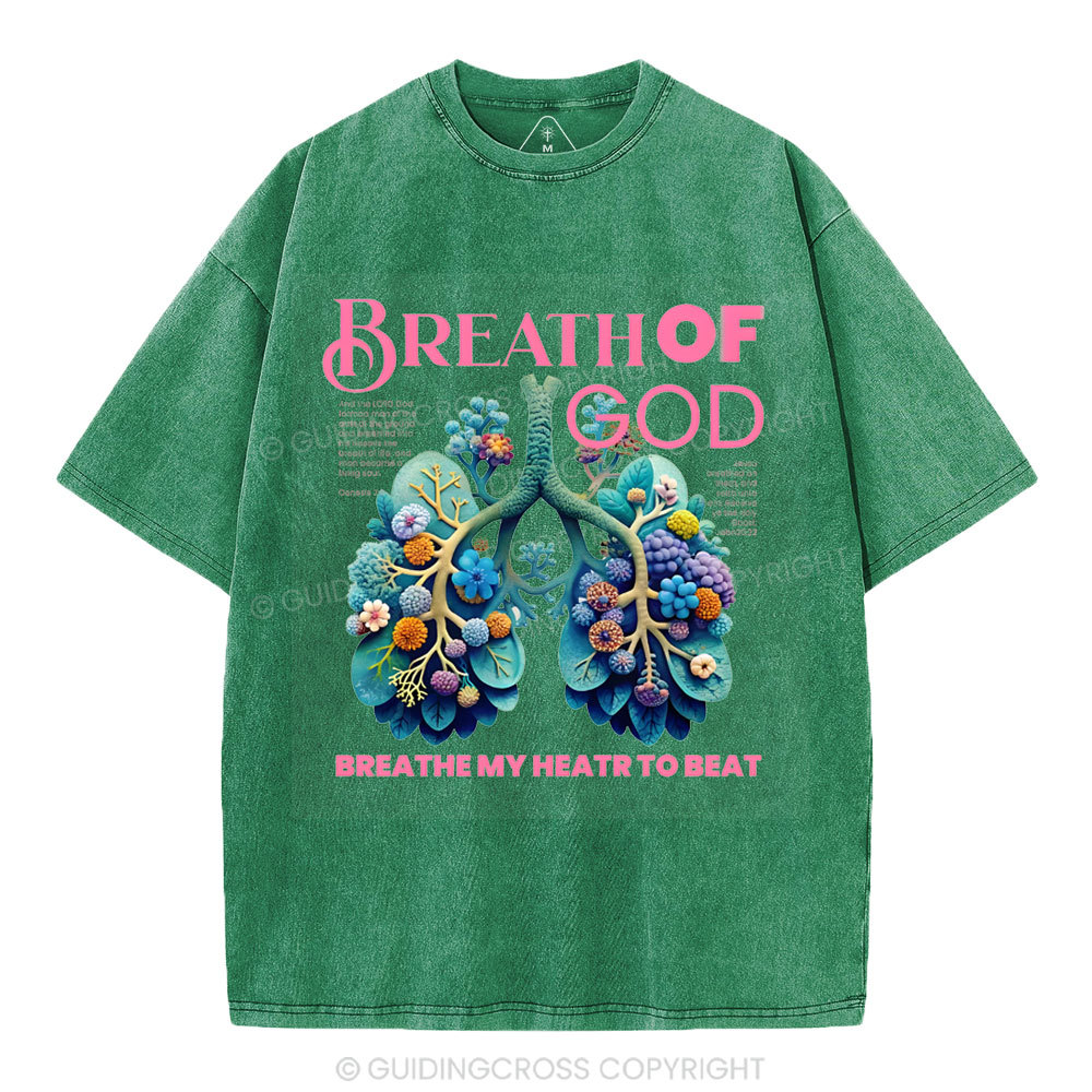 Breath Of God Christian Washed T-Shirt