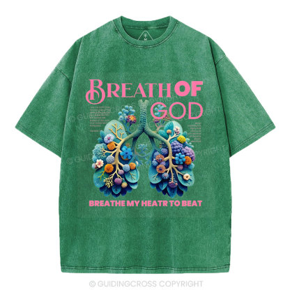 Breath Of God Christian Washed T-Shirt