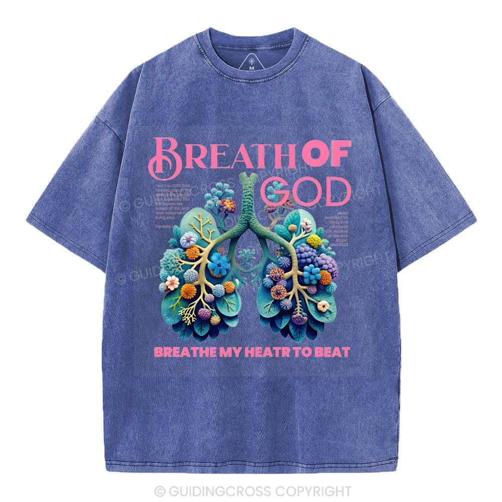 Breath Of God Christian Washed T-Shirt