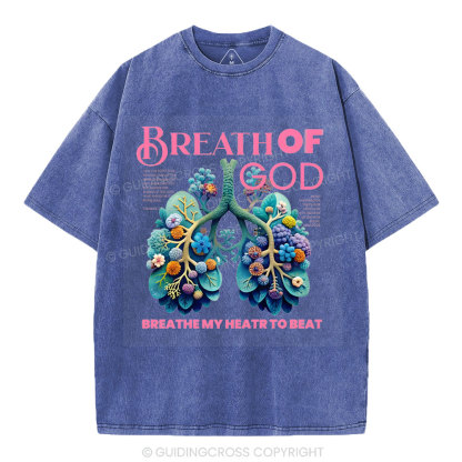 Breath Of God Christian Washed T-Shirt