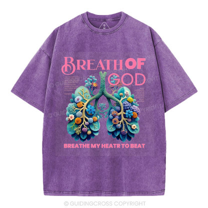 Breath Of God Christian Washed T-Shirt