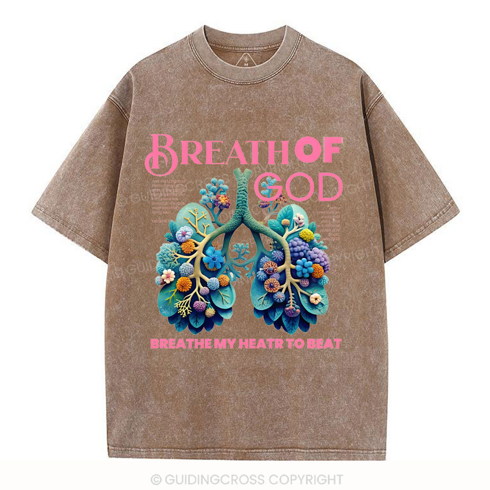 Breath Of God Christian Washed T-Shirt