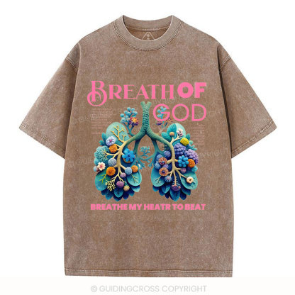 Breath Of God Christian Washed T-Shirt