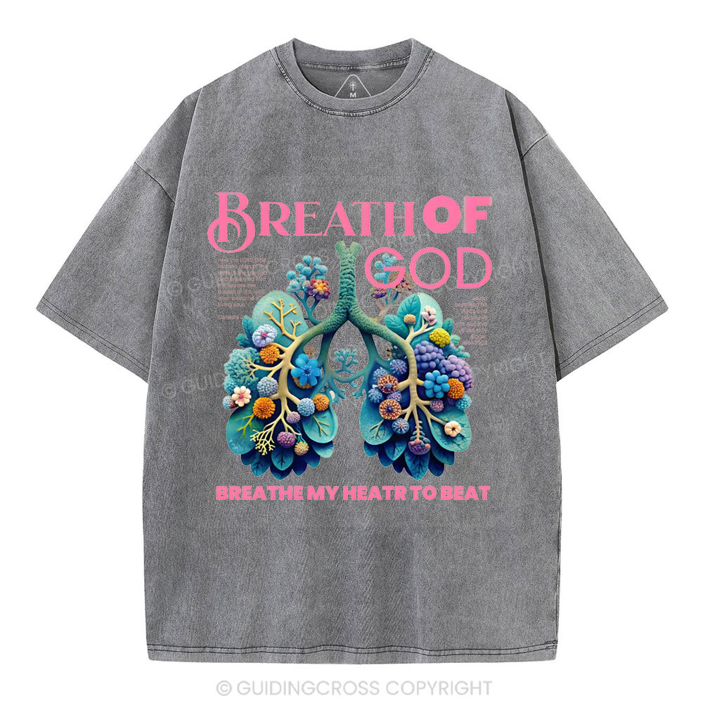 Breath Of God Christian Washed T-Shirt
