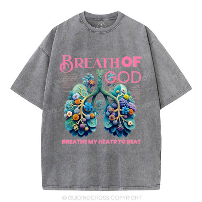 Breath Of God Christian Washed T-Shirt