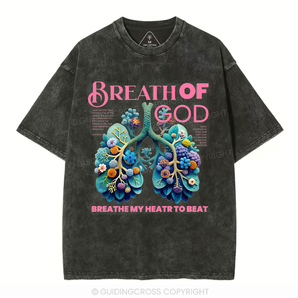Breath Of God Christian Washed T-Shirt