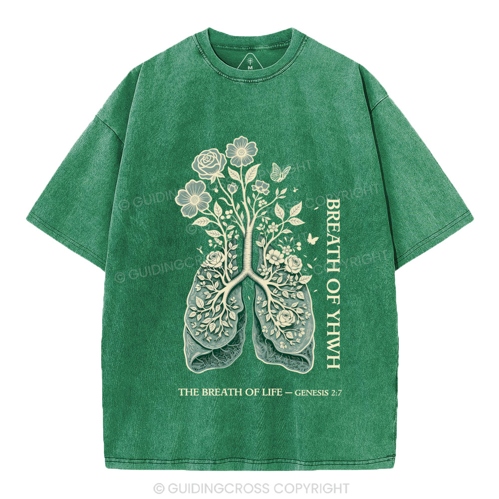 Breath Of Yhwh Christian Washed T-Shirt