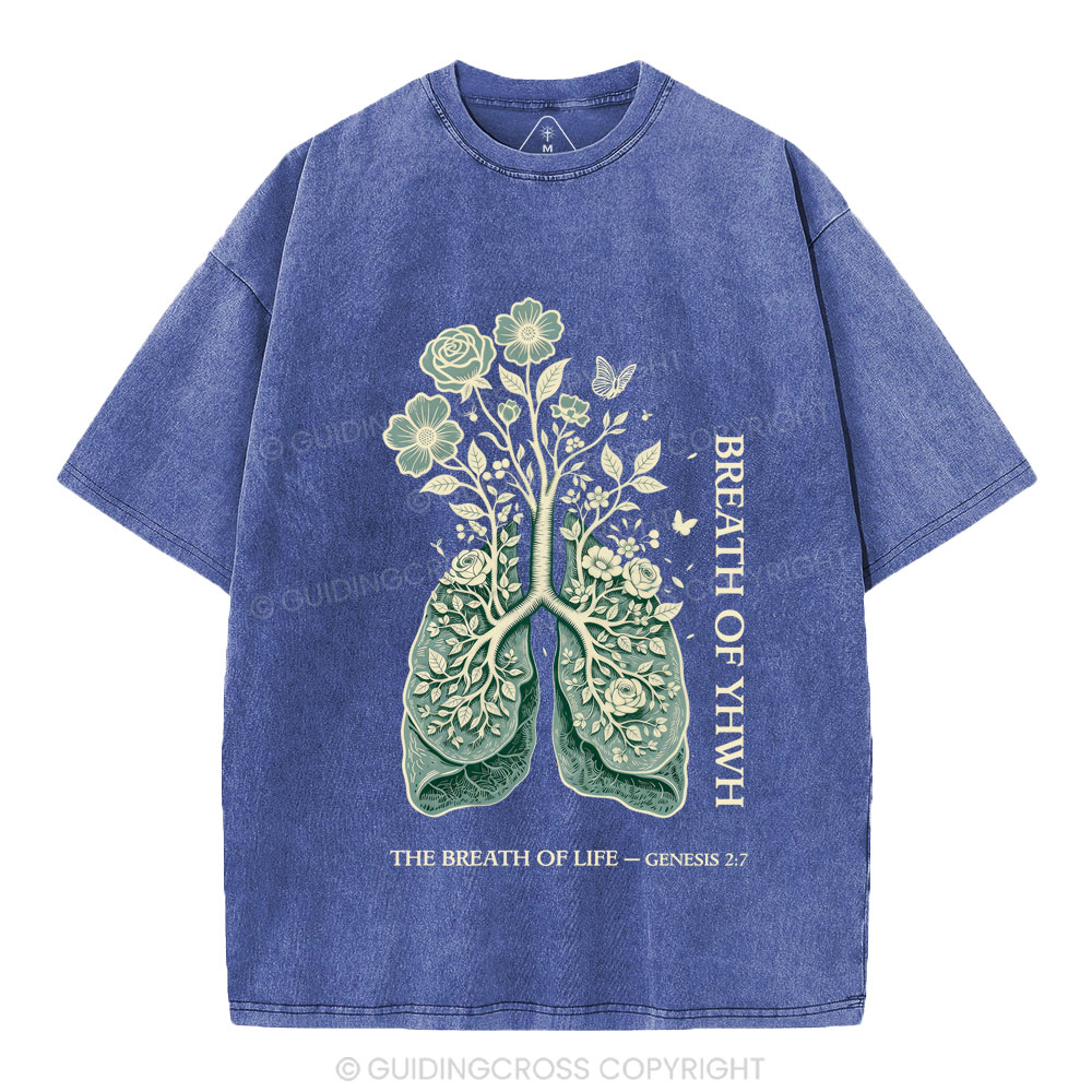 Breath Of Yhwh Christian Washed T-Shirt