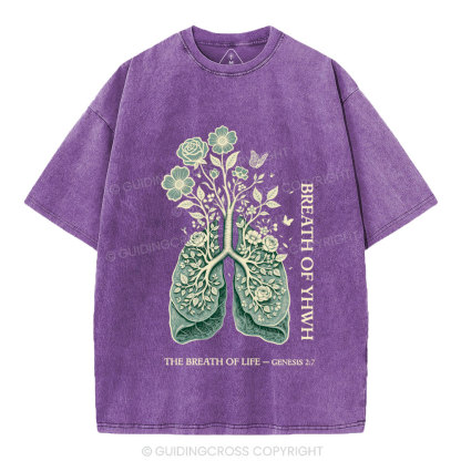 Breath Of Yhwh Christian Washed T-Shirt