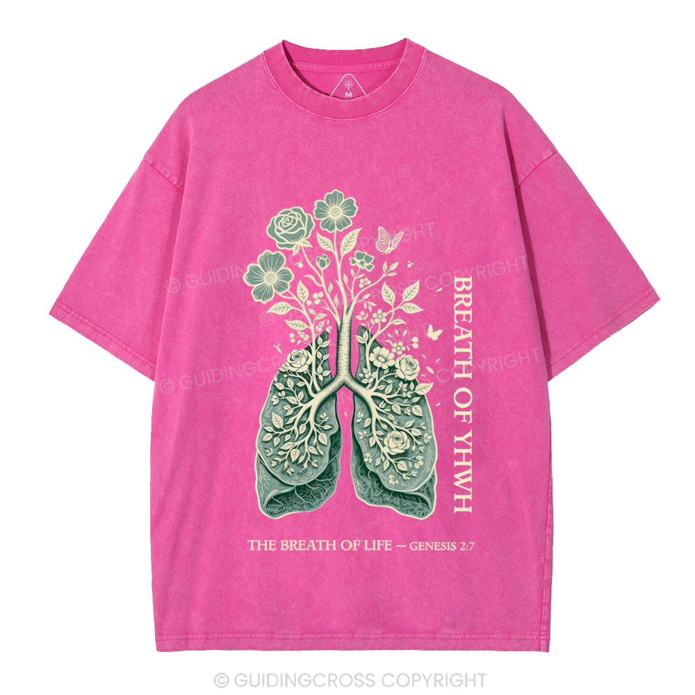 Breath Of Yhwh Christian Washed T-Shirt