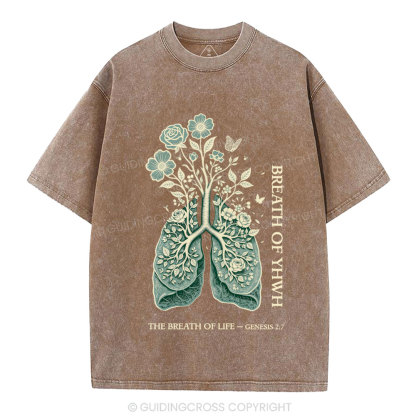 Breath Of Yhwh Christian Washed T-Shirt