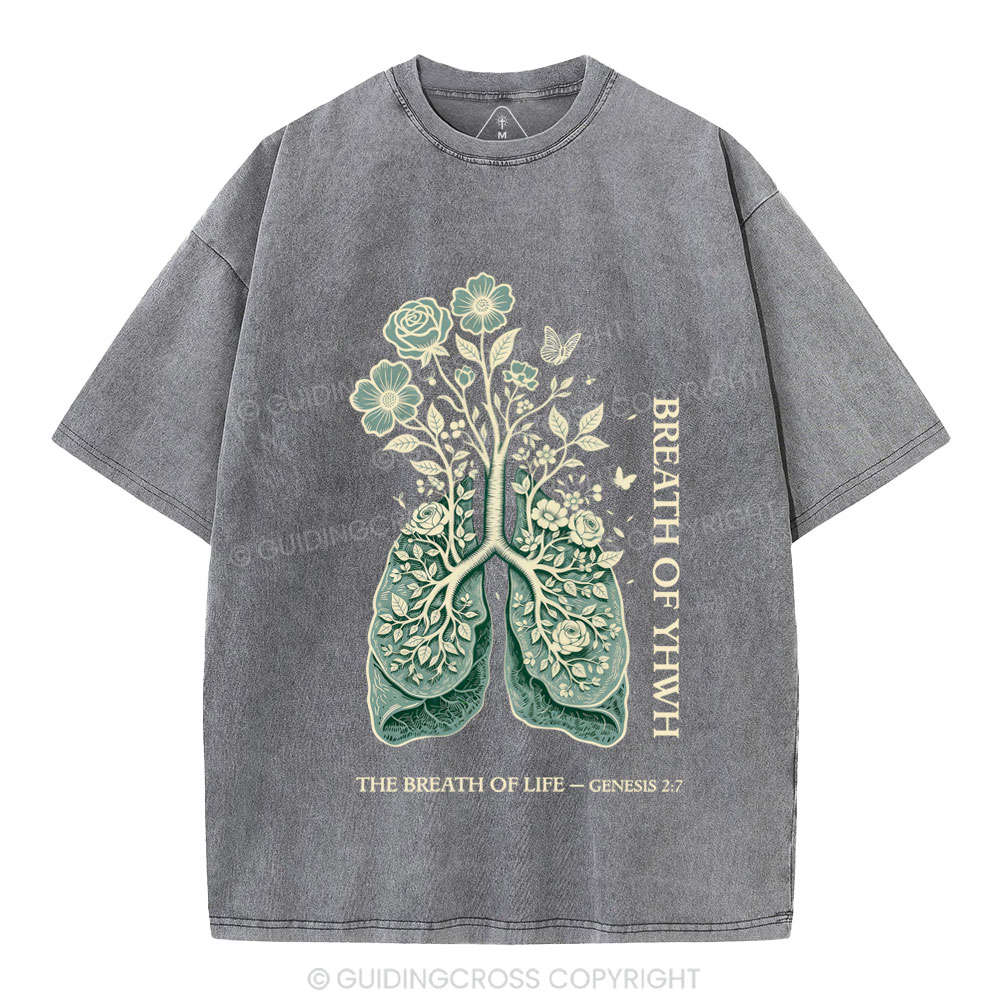 Breath Of Yhwh Christian Washed T-Shirt