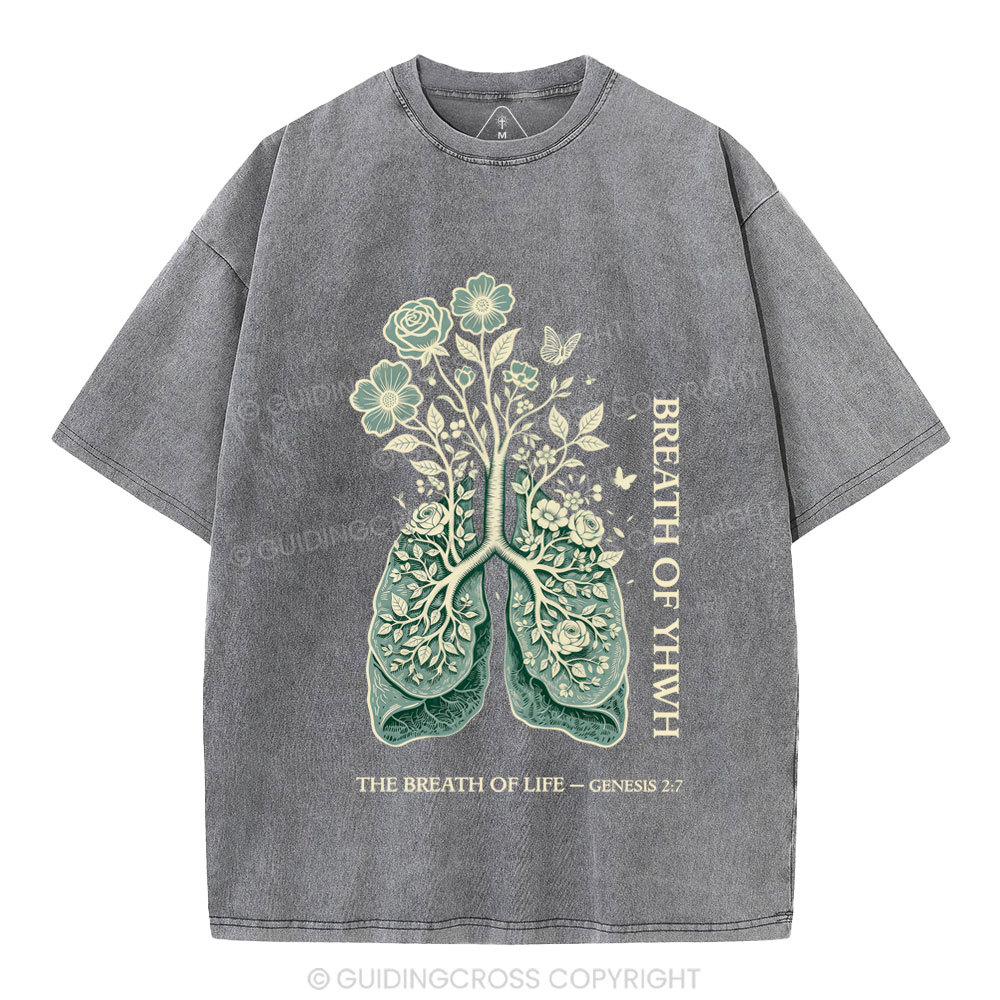 Breath Of Yhwh Christian Washed T-Shirt
