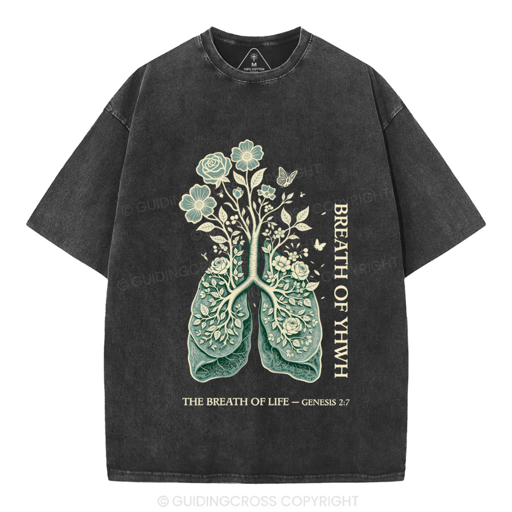 Breath Of Yhwh Christian Washed T-Shirt