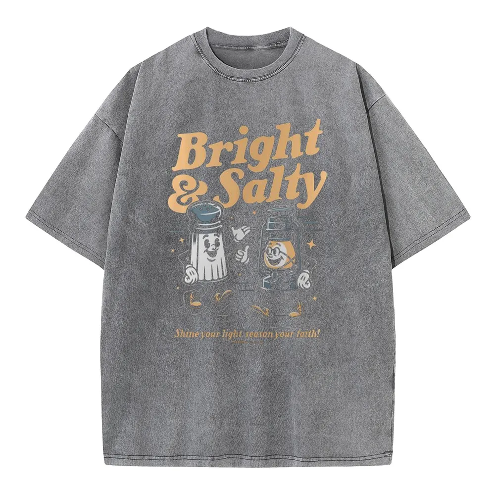 Bright And Salty Christian Washed T-Shirt