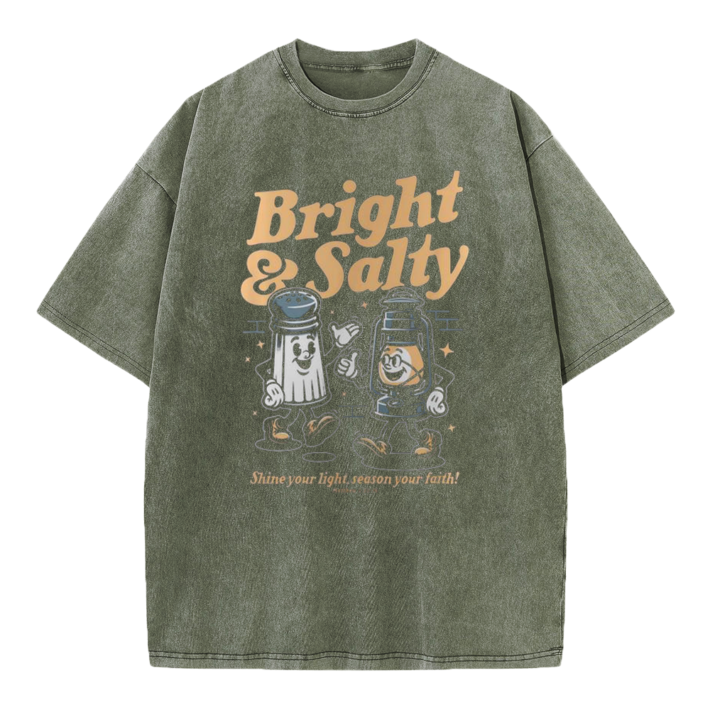 Bright And Salty Christian Washed T-Shirt