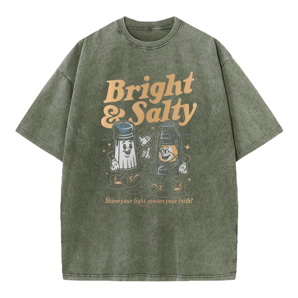 Bright And Salty Christian Washed T-Shirt