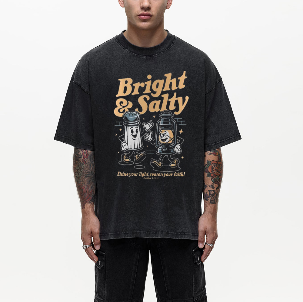 Bright And Salty Christian Washed T-Shirt