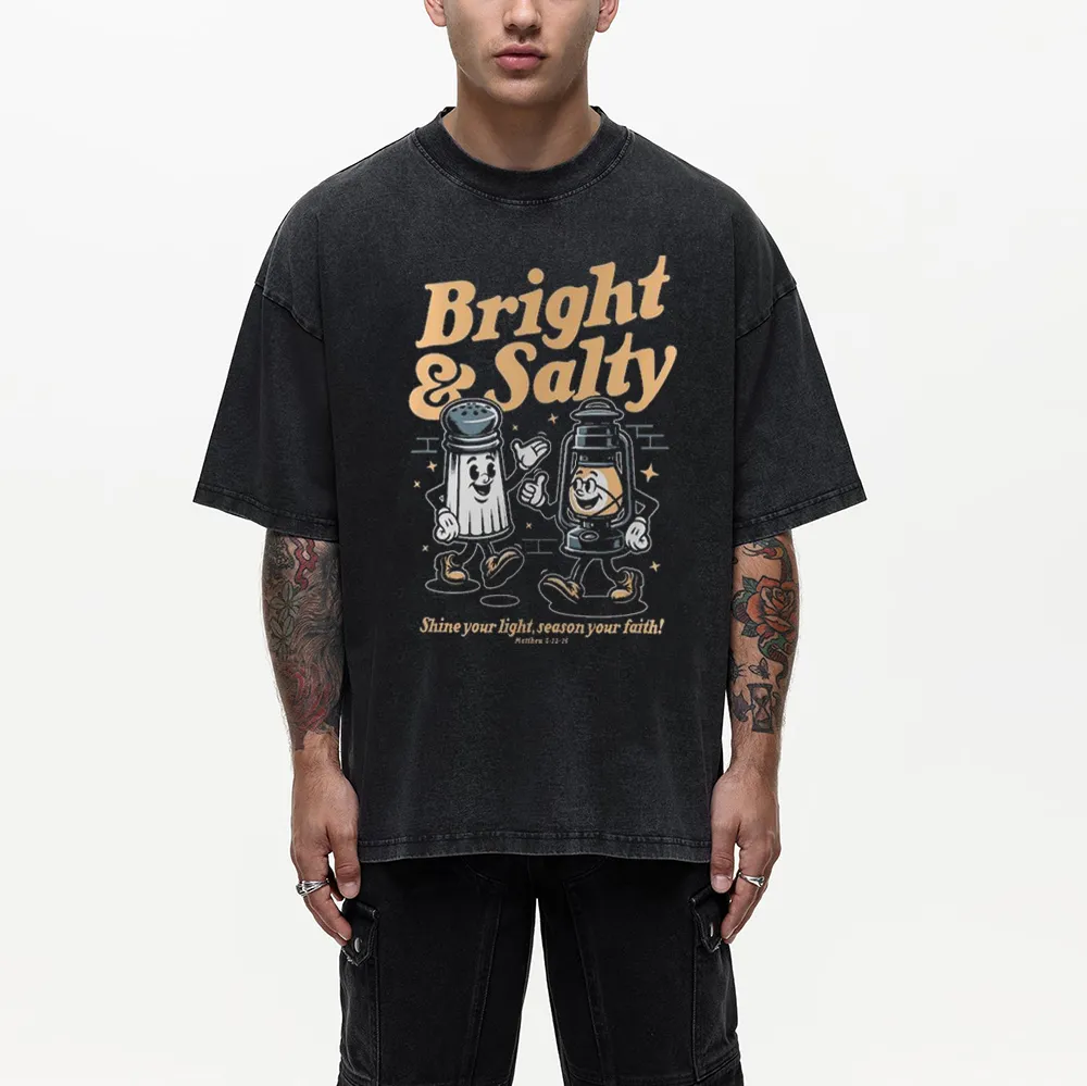 Bright And Salty Christian Washed T-Shirt