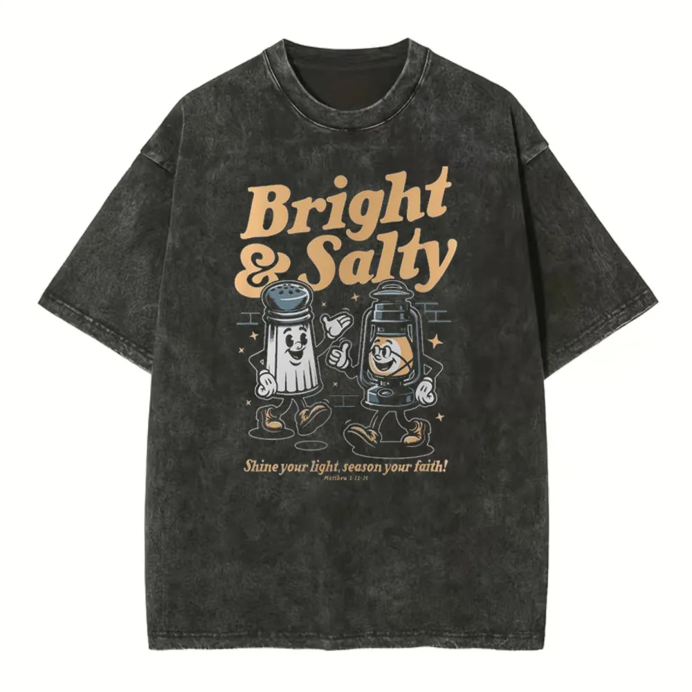 Bright And Salty Christian Washed T-Shirt