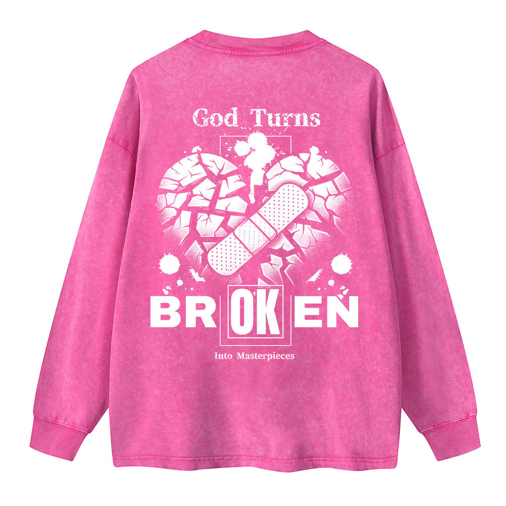 Broken Washed Long Sleeve T-Shirt