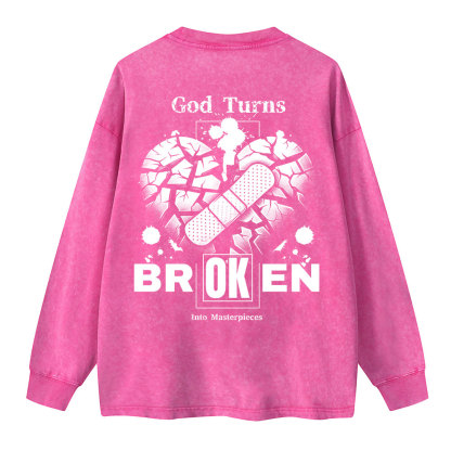 Broken Washed Long Sleeve T-Shirt