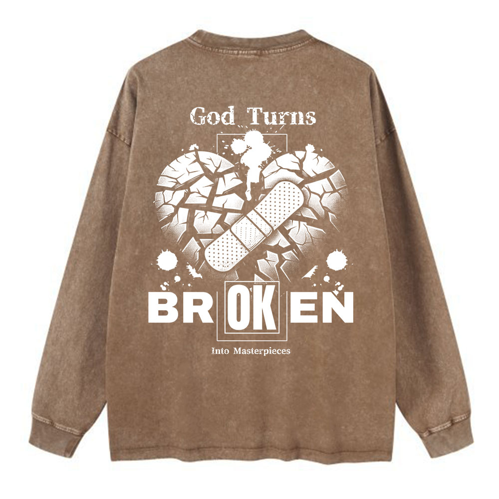 Broken Washed Long Sleeve T-Shirt
