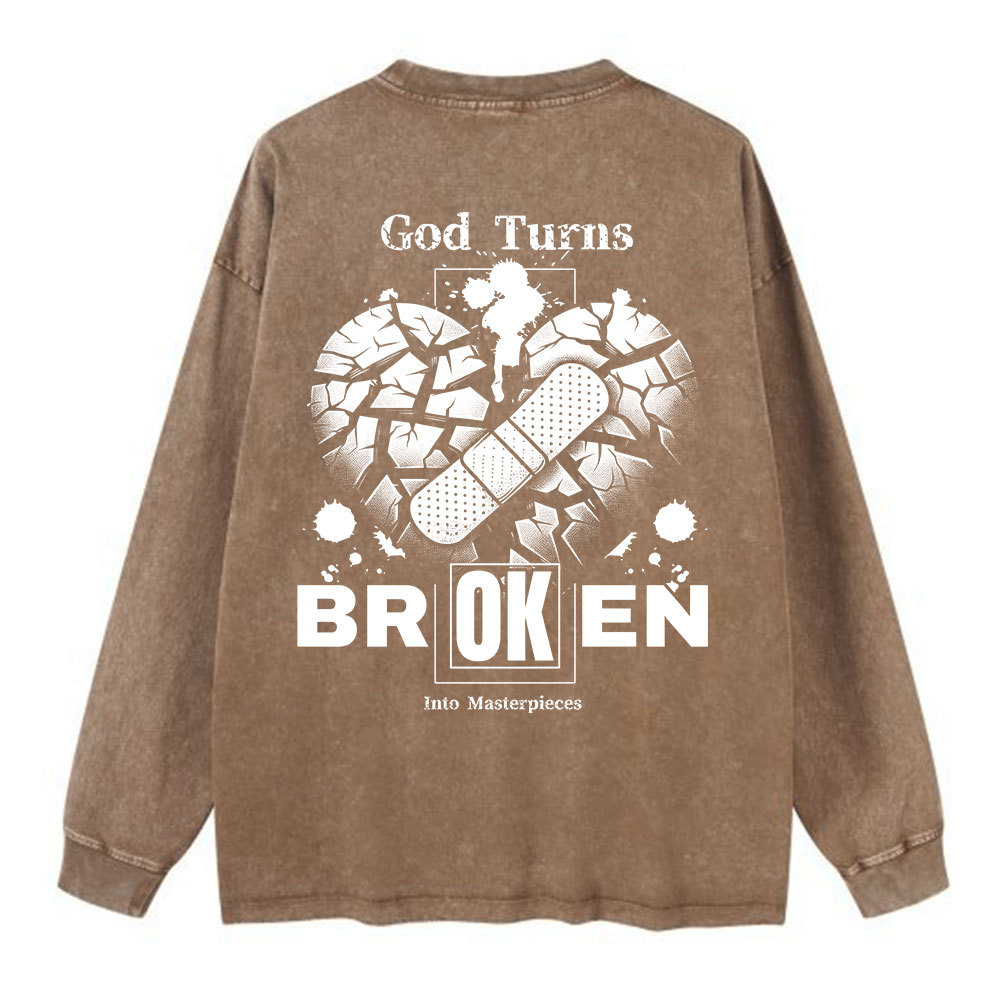 Broken Washed Long Sleeve T-Shirt